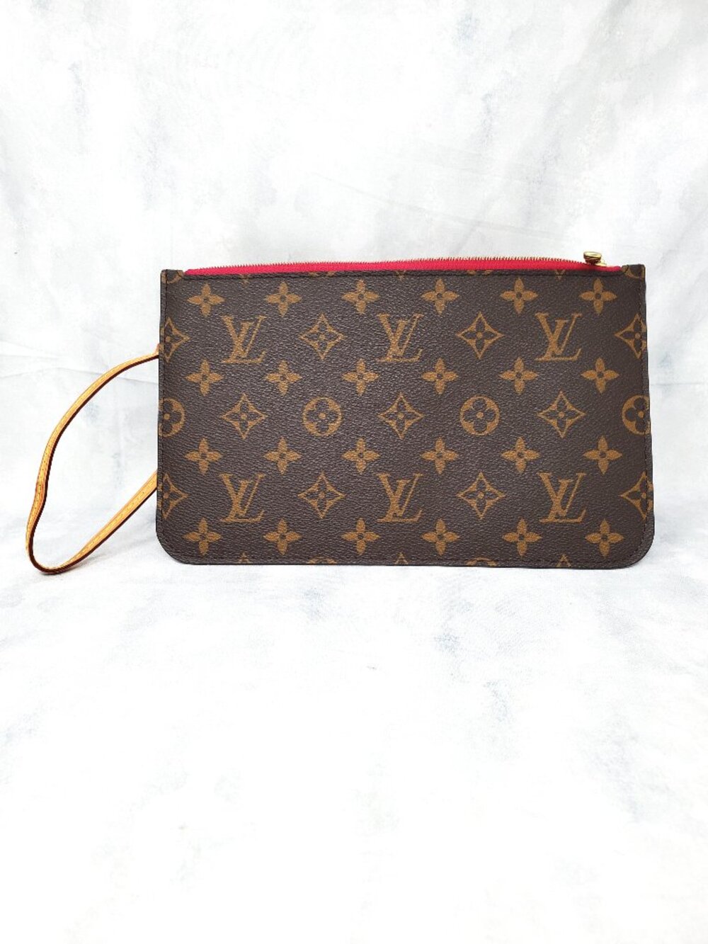 Louis Vuitton Neverfull MM Pochette Monogram Canvas Wristlet Pouch - Picture 2 of 12